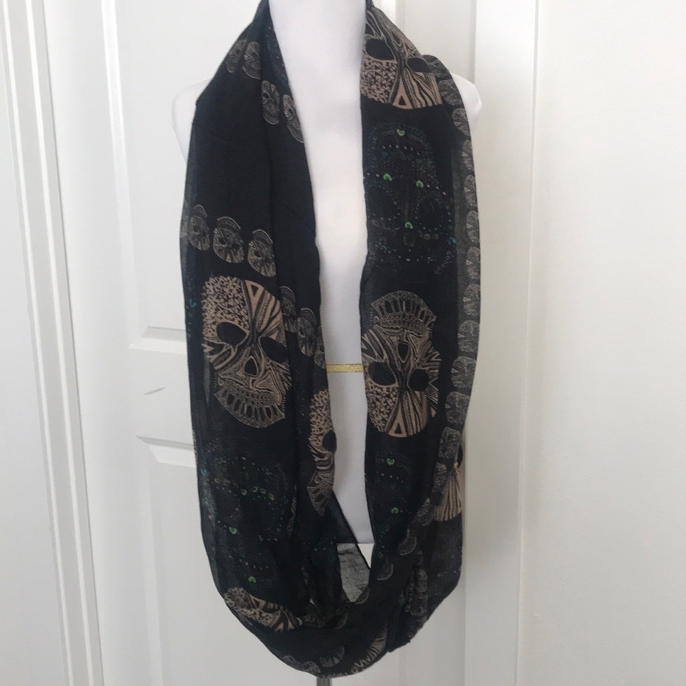 Sugar skull infinity scarf